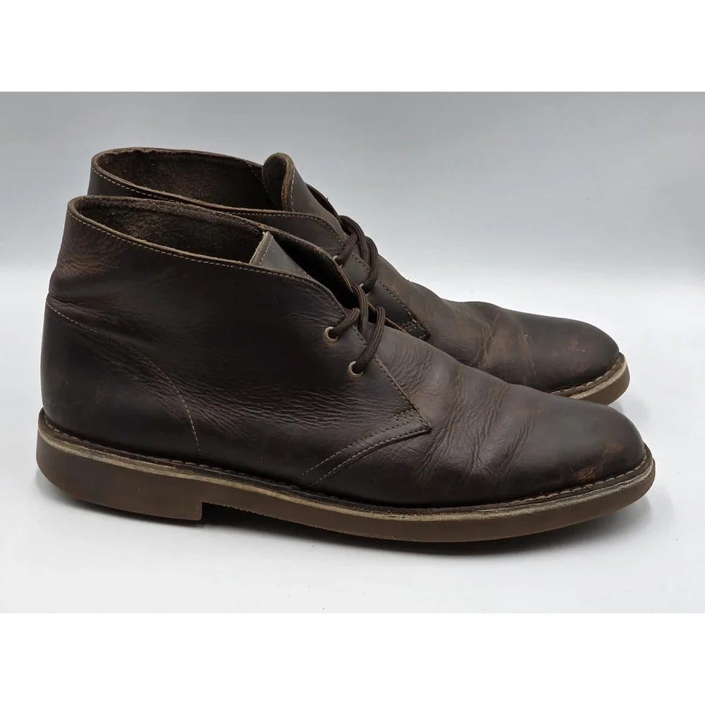 Clarks Bushacre 2 Chukka Boots Mens 12M Brown Leather Lace Up Ankle 15770